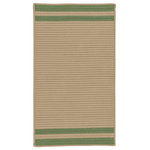 Colonial Mills - Denali End Stripe Rug, Moss Green 5'x8' - Understated show-stopper. Double-striped. Classic design matches your home. Put it under dining room table. Accentuate your sunroom. Refine your patio. Neutral base color. Muted accents.