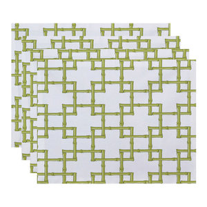 Geometric Placemat Green E by design PT4GN408GR27 18x14 Rope Rigging