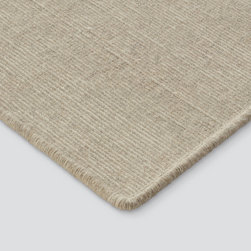Elaine Stowe Textural Wool Flatweave Rug, Fog - Area Rugs