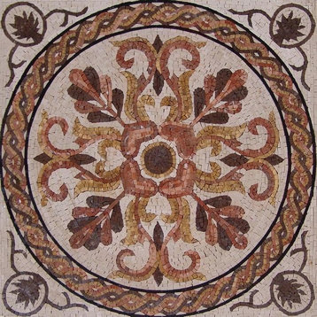 Botanical Mosaic Art - Millicents, 35" X 35"