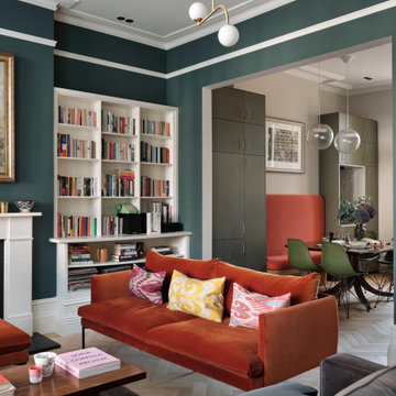 An Elegant Living room & open Kitchen Design in London