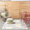 Waverly Sun N' Shade Botanical Grey 7'9" x 10'10" Indoor Outdoor Area Rug