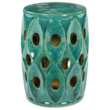 Surya Erika EIK-002 Garden Stool, Green