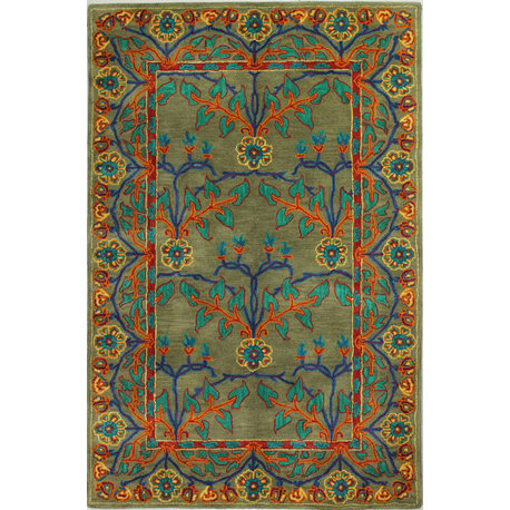 Bashian Elmsford Area Rug, Taupe, 5.6'x8.6'