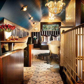 Gold Train Car Attic Master Suite