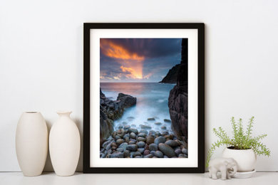 Inspiration for a medium sized coastal living room in West Midlands.