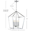 JONATHAN Y Lighting JYL7437 Pagoda 4 Light 16"W LED Taper Candle - Oil Rubbed