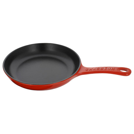 Chasseur 8" Red French Enameled Cast Iron Fry Pan