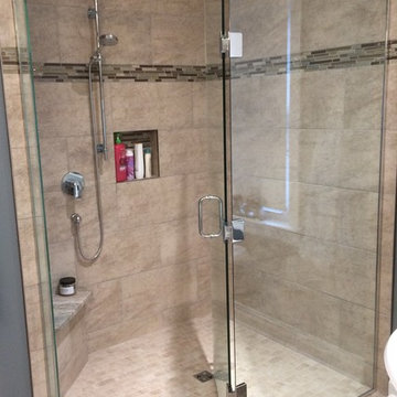 Roll-in Corner Shower