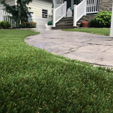 Artificial Grass Front Yard Design