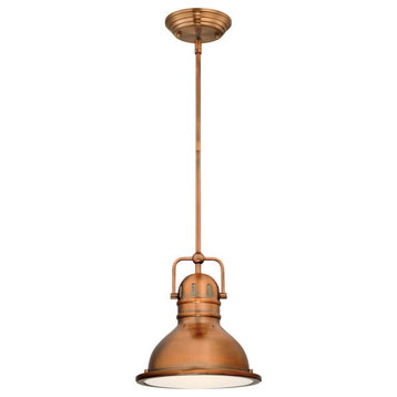 Westinghouse 63084 Boswell One-Light LED Mini Pendant, Washed Copper