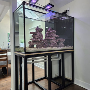 Custom Reef Aquarium Integrated Around Existing Structural Columns – Teaneck, NJ