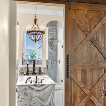 Master Bathroom Barn Door-Avenue of the Rushes