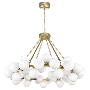 CWI LIGHTING 1020P39-45-602 45 Light Chandelier with Satin Gold finish