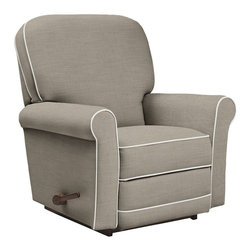 Addison Reclina-Rocker Recliner by La-Z-Boy shown in Mineral - Recliner Chairs