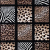 Menagerie Collection Modern Animal Print Olefin Area Rug, Black, 5' X 7'