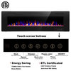 R.W.FLAME 68" Recessed and Wall Mounted Electric Fireplace, 68"