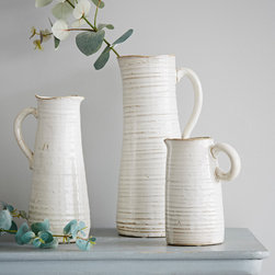Cream Stoneware Jugs - Jugs
