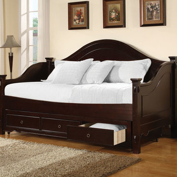 Owen Traditional Espresso Daybed with Drawers