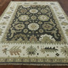 Oriental Wool Hand-Knotted Oushak Rug, 7'11"x10'3"