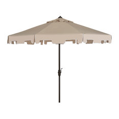 Safavieh Zimmerman Market Outdoor Umbrella With Flap, Beige
