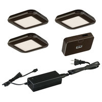Under Cabinet 3 Light Fixtures With Bronze Finish Plastic Material LED 3" 9 Watt