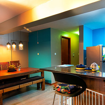 Open plan kitchen and adjoining Dining Area