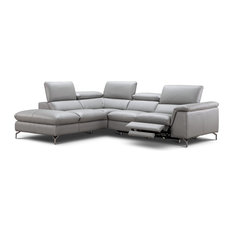 Left Facing Leather Sectional Sofas Houzz Jnm Furniture Viola Italian Leather Sectional Sofa With Recliner Left Hand Facing