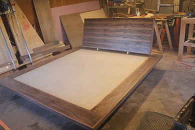 Walnut platform bed