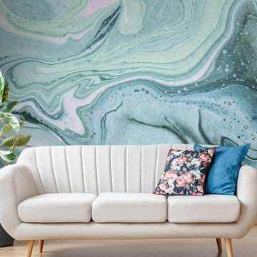 Abstraction wall mural