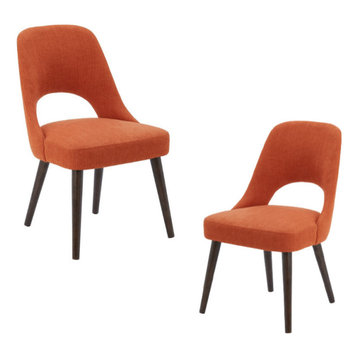 INK+IVY Nola Dining Chairs, Set of 2, Orange