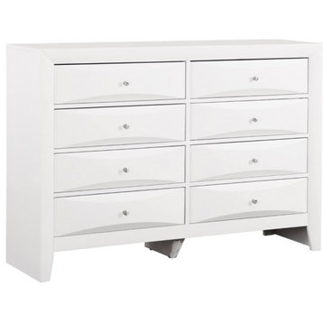 Glory Furniture Marilla 8 Drawer Dresser in White