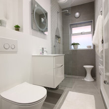 Small narrow bathroom