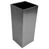 Polly Tall Indoor Planter, Brushed Metal