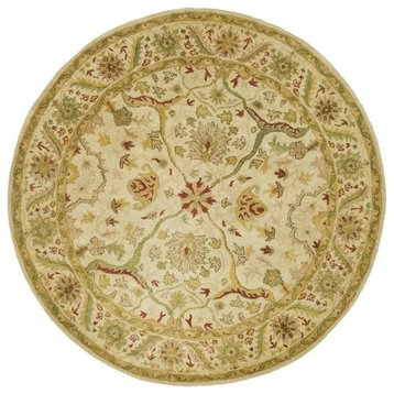 Safavieh Antiquity Collection AT14 Rug, Ivory, 3'6" Round
