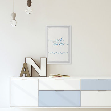 "Sink or Swim Waves" Framed Painting Print