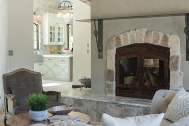 Tuscan living room photo in Albuquerque
