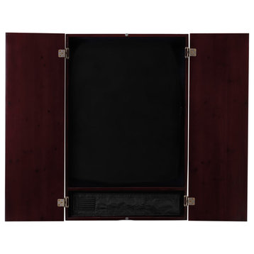 Viper Metropolitan Mahogany Soft Tip Dartboard Cabinet, 25.25"x38.5"