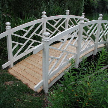 Garden Bridges, Pergola, and Flowers