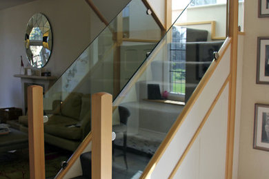 This is an example of a contemporary staircase in Cambridgeshire.
