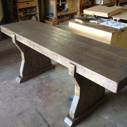 Pickled White Oak Pier Table / Altar Table - Console Tables