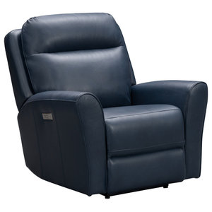 Transitional Power Recliner, Cushioned Seat & Back With Rolled Arms -  Midcentury - Recliner Chairs - by Declusia | Houzz