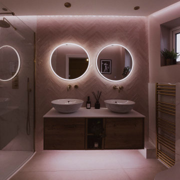 Pink Gold Marble Bathroom