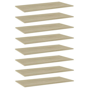 vidaXL Floating Shelf Bookshelf Board Rack 8 Pcs Sonoma Oak Engineered Wood