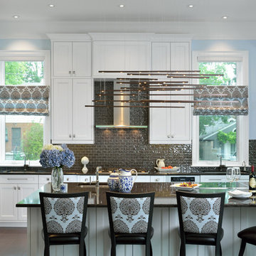 Sleek Transitional White Kitchen