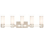 Livex Lighting - Livex Lighting 52125-35 Weston - Five Light Bath Vanity - This stunning design features a polished nickel fiWeston Five Light Ba Polished Nickel Sati *UL Approved: YES Energy Star Qualified: n/a ADA Certified: YES  *Number of Lights: Lamp: 5-*Wattage:60w Candelabra Base bulb(s) *Bulb Included:No *Bulb Type:Candelabra Base *Finish Type:Polished Nickel