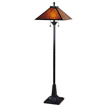 Evelyn 2 Light Floor Lamp, Mica Bronze