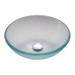 KRAUS - Kraus GV-101FR Frosted Glass Vessel Sink Multicolor - GV-101FR - Bathroom Sinks