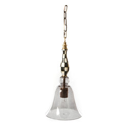 Courtly Small Bell Pendant Lamp - Grey | MacKenzie-Childs - Pendant Lighting