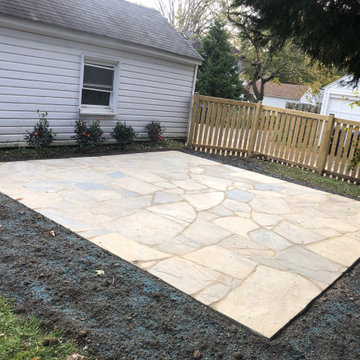 Irregular Flagstone Patio with Stepping Stones in Chevy Chase, DC